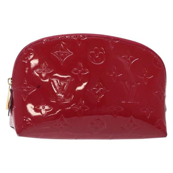 LOUIS VUITTON Monogram Vernis Pochette Cosmetic Rose Indian M90009 Auth 134589 - Picture 1 of 16